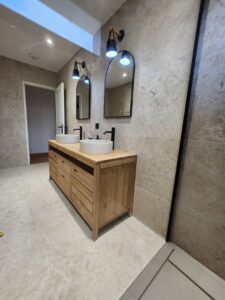 Salle De Bain Travertin Et Bois 6c7bb