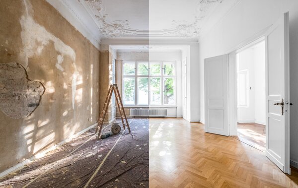 Renovation,concept, ,apartment,before,and,after,restoration,or,refurbishment